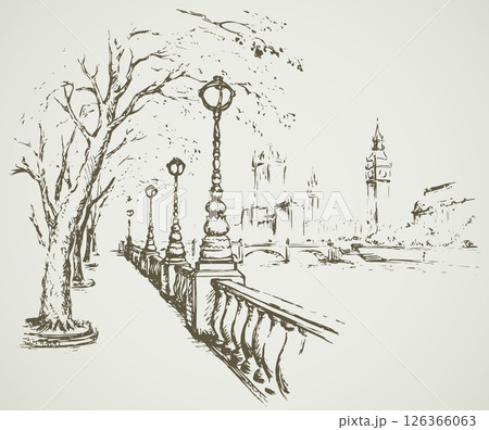 Westminster panorama at waterfront in London Westminster panorama at waterfront in London 126366063