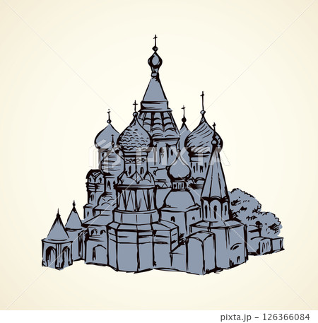 Red Square, Moscow. Vector drawing Red Square, Moscow. Vector drawing 126366084