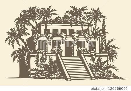 Series "Seven Wonders of the Ancient World". Hanging Gardens of Babylon Series "Seven Wonders of the Ancient World". Hanging Gardens of Babylon 126366093