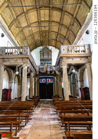 Nazare,Portugal - Mar 13, 2025: Interior and magnificent azulejo tiling in Santuario de Nossa Senhora da Nazare,Portugal Nazare,Portugal - Mar 13, 2025: Interior and magnificent azulejo tiling in Santuario de Nossa Senhora da Nazare,Portugal 126366194