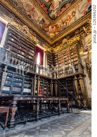 Coimbra, Portugal - Mar 14, 2025: The Johannine Library, Biblioteca Joanina in the University of Coimbra, Portugal 126366202