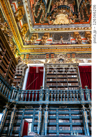 Coimbra, Portugal - Mar 14, 2025: The Johannine Library, Biblioteca Joanina in the University of Coimbra, Portugal 126366206