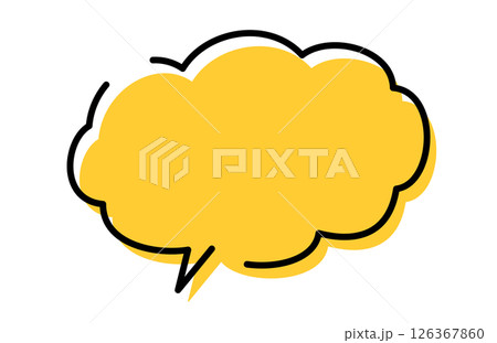 手書き風の吹き出し素材イラスト 手書き風の吹き出し素材イラスト 126367860