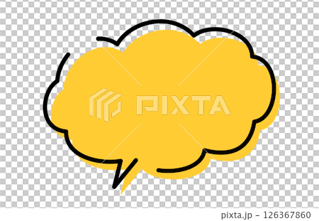 Hand-drawn style speech bubble illustration 126367860