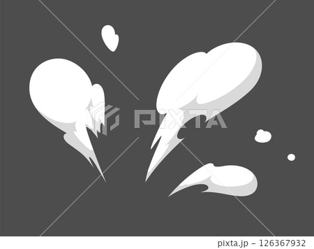 衝撃の煙のエフェクトのイラスト素材 衝撃の煙のエフェクトのイラスト素材 126367932