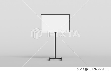 Stand Monitor Screen Mock up. 3D Rendering. 126368168