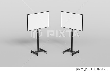 Stand Monitor Screen Mock up. 3D Rendering. Stand Monitor Screen Mock up. 3D Rendering. 126368170