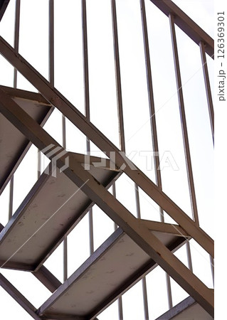 Close-Up of a Metal Staircase Close-Up of a Metal Staircase 126369301