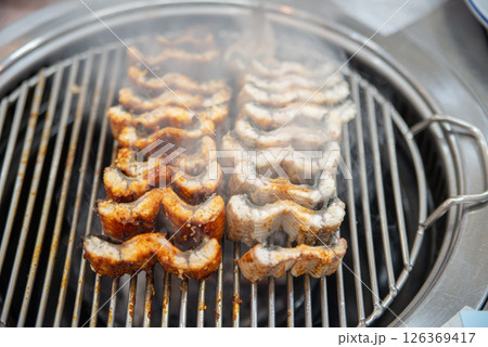 Korean BBQ food. Grilled eel Korean BBQ food. Grilled eel 126369417