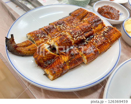 Korean BBQ food. Grilled eel Korean BBQ food. Grilled eel 126369459