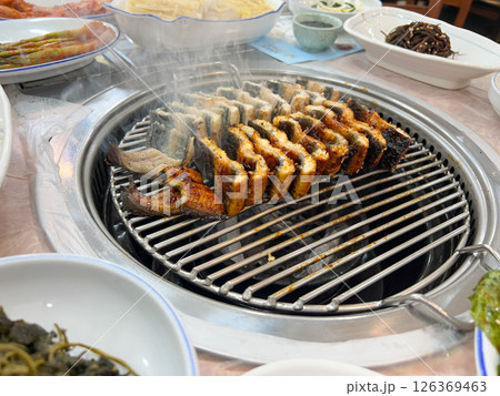 Korean BBQ food. Grilled eel Korean BBQ food. Grilled eel 126369463