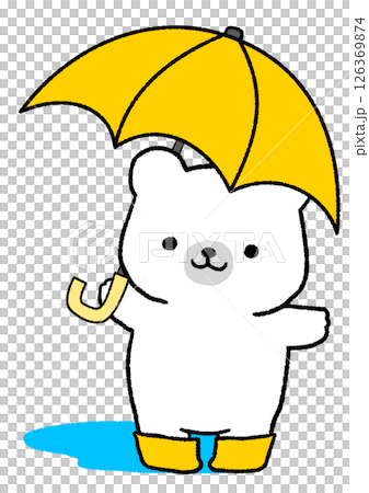 カサを持ったシロクマ カサを持ったシロクマ 126369874