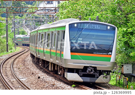 東海道本線 根府川-早川 JR東日本 E233系3000番台 U235編成(小山) 東海道本線 根府川-早川 JR東日本 E233系3000番台 U235編成(小山) 126369995