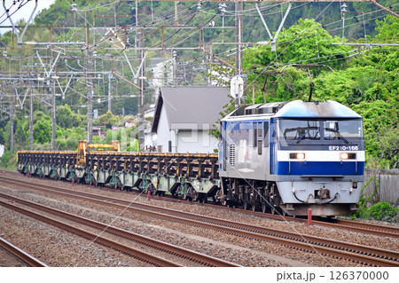 東海道本線 二宮-大磯 JR貨物 EF210+168(吹田)+日鐵チキ9B 東海道本線 二宮-大磯 JR貨物 EF210+168(吹田)+日鐵チキ9B 126370000