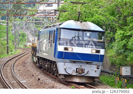 東海道本線 根府川-早川 JR貨物 EF210+168(吹田)+日鐵チキ9B 東海道本線 根府川-早川 JR貨物 EF210+168(吹田)+日鐵チキ9B 126370002