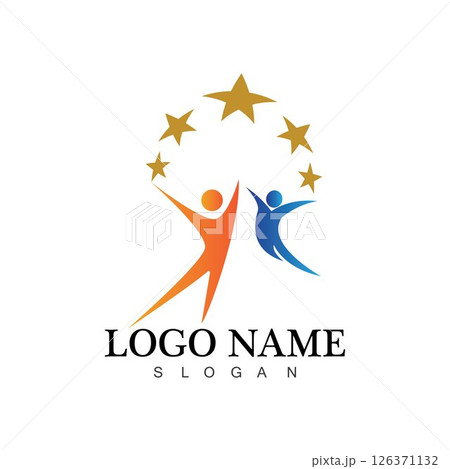 human people success people care logo and symbol template human people success people care logo and symbol template 126371132