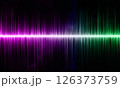 Abstract graphic sound wave on black background. Creative background. 126373759