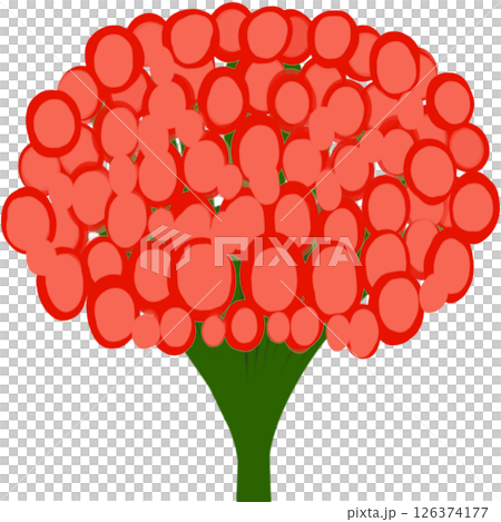 Beautiful shape and colors of red blossom flower petals. 126374177