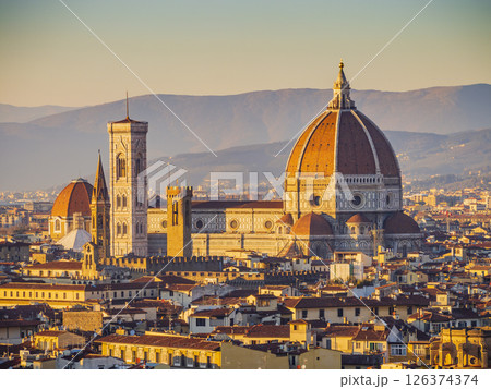 Cathedral of Saint Mary of the Flower as seen from Michelangelo Hill, Florence, Italy Cathedral of Saint Mary of the Flower as seen from Michelangelo Hill, Florence, Italy 126374374