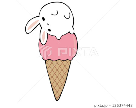 アイスクリーム うさぎ アイスクリーム うさぎ 126374448