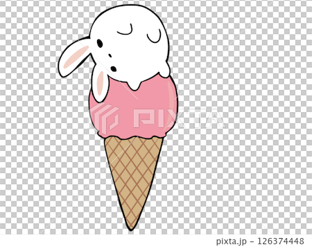 アイスクリーム うさぎ アイスクリーム うさぎ 126374448