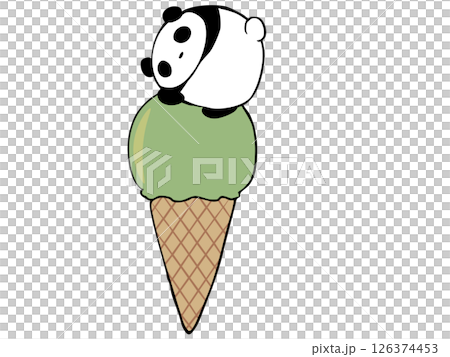 Ice cream matcha panda Ice cream matcha panda 126374453