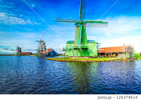 Dutch wind mills 126374614