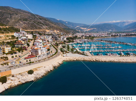 Top view of the city Finike on sunny summer day. Turkey 126374851
