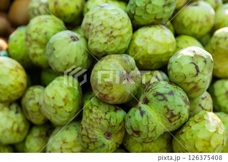 Fresh delicious cherimoya 126375408
