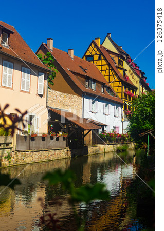 Colmar is a picturesque old town with beautiful traditional half-timbered houses. France Colmar is a picturesque old town with beautiful traditional half-timbered houses. France 126375418