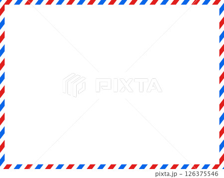 エアメール風のフレーム エアメール風のフレーム 126375546