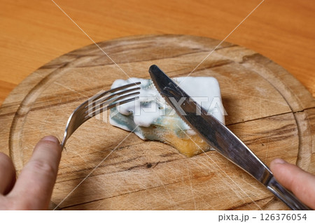 Piece old chees rotten with mold Piece old chees rotten with mold 126376054