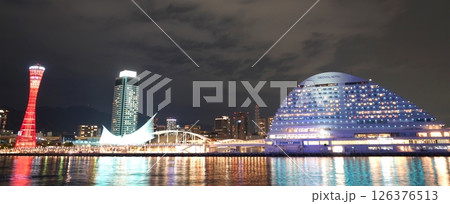 神戸港メリケンパークの夜景 神戸港メリケンパークの夜景 126376513
