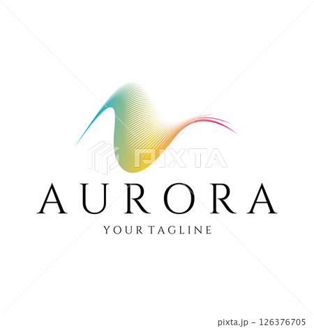 aurora logo design icon illustration vector template aurora logo design icon illustration vector template 126376705
