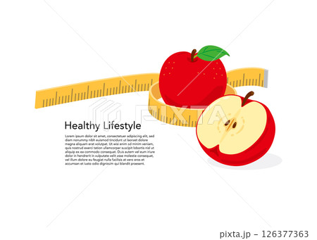 Flat illustration of healthy lifestyle design stock illustration 126377363