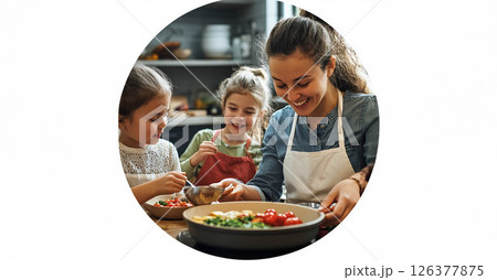Children Enjoy Cooking and Learning Together in a Fun and Interactive Kitchen Class. Generated image 126377875