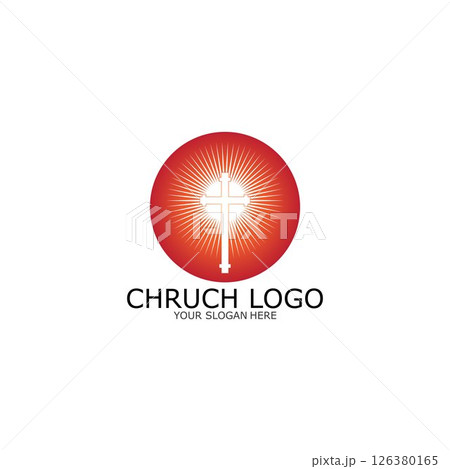logo church.christian symbol,the bible and the cross of jesus christ-vector logo church.christian symbol,the bible and the cross of jesus christ-vector 126380165