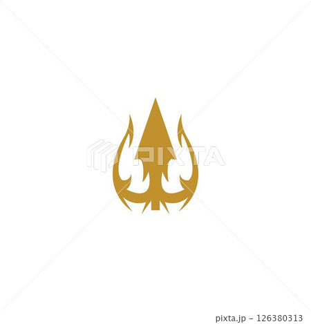 Trident Logo Template vector icon 126380313