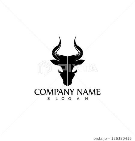 Bull horn logo and symbol template icons app Bull horn logo and symbol template icons app 126380413
