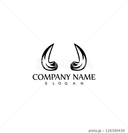 Bull horn logo and symbol template icons app Bull horn logo and symbol template icons app 126380430