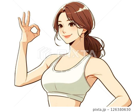 フィットネスをするスポーツインストラクター 126380630