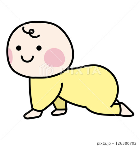 ハイハイする赤ちゃん 126380702