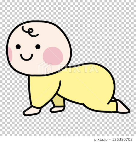 ハイハイする赤ちゃん 126380702