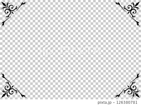 Black elegant ornamental frame 126380781