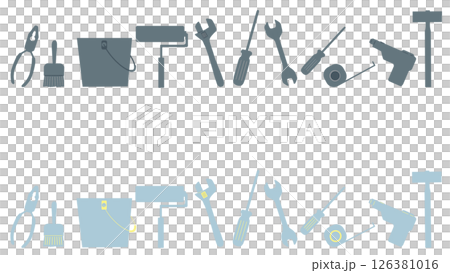DIY工具のラインイラスト 126381016