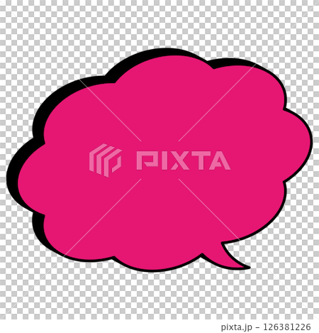 粉紅色等距雲語音泡沫 126381226
