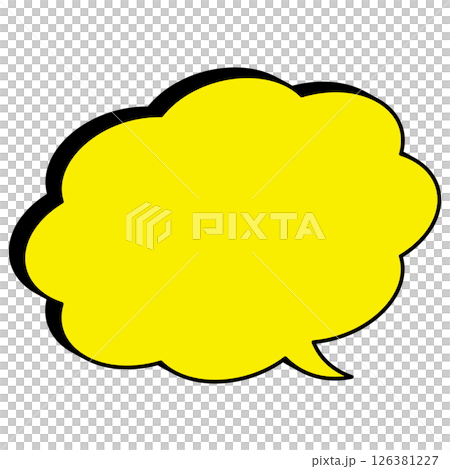 黃色等距雲語音泡沫 126381227