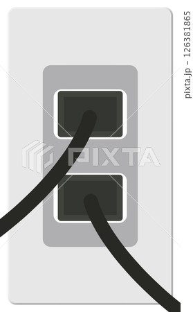 コンセント電源のアイコン 126381865
