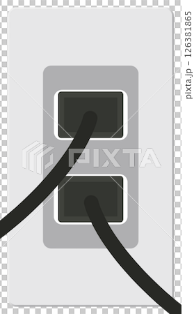 コンセント電源のアイコン 126381865