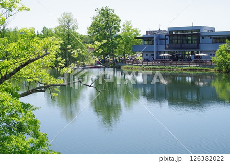 備北丘陵公園国兼池の景色 126382022